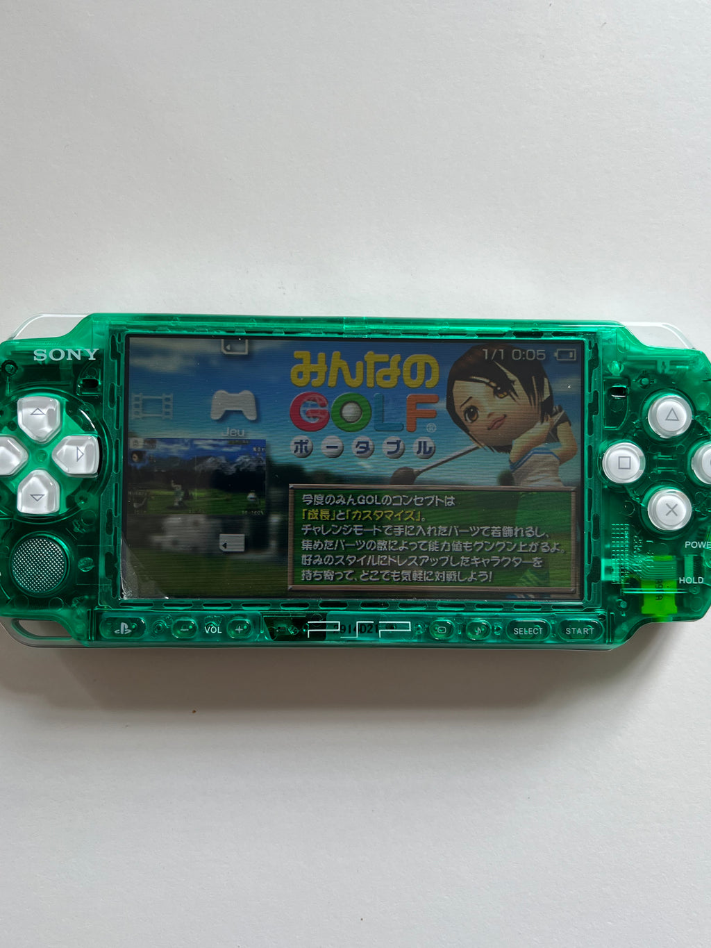 PSP 3000 Transparent Green