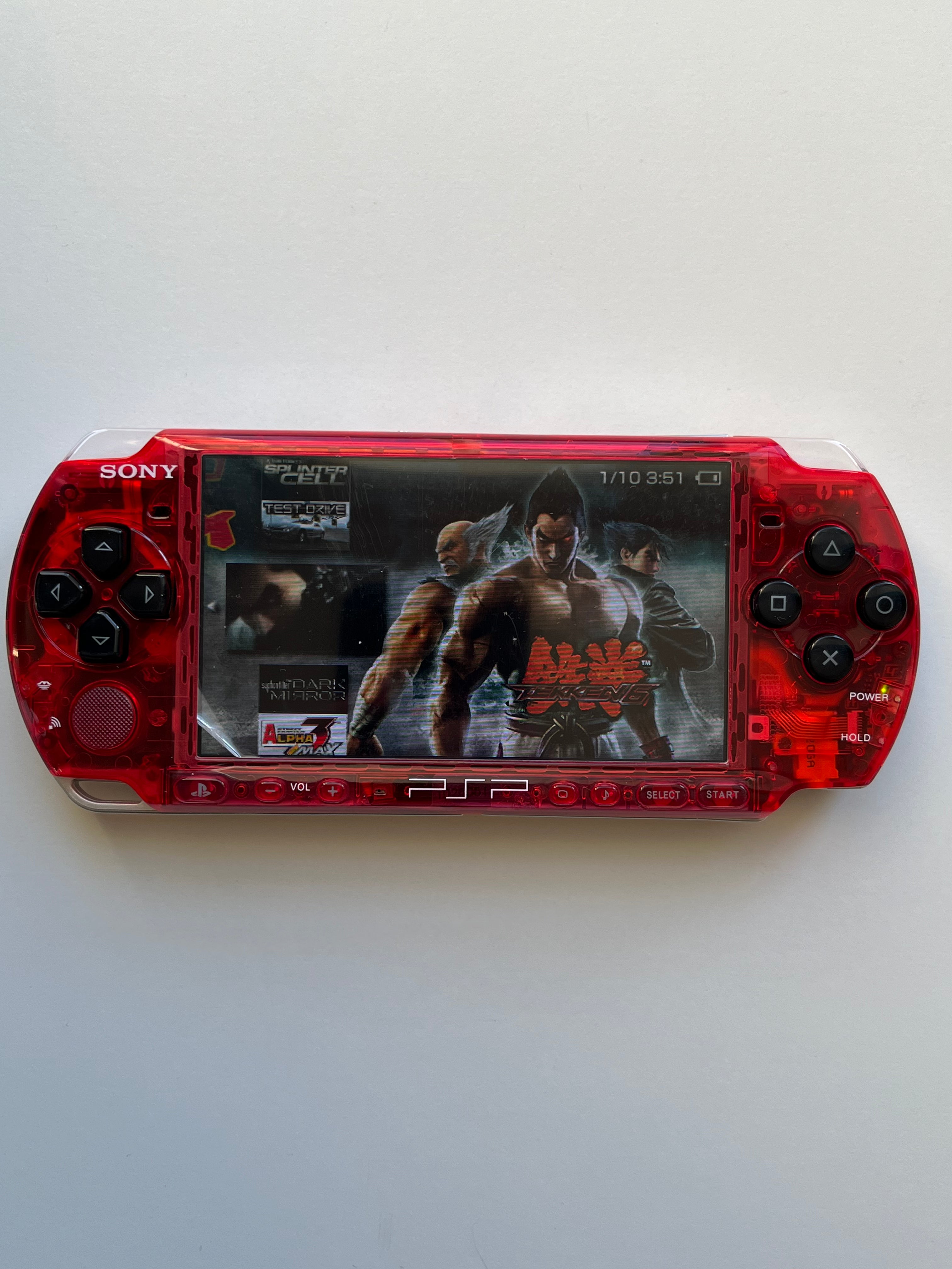 PSP 3000 - Transparent Red