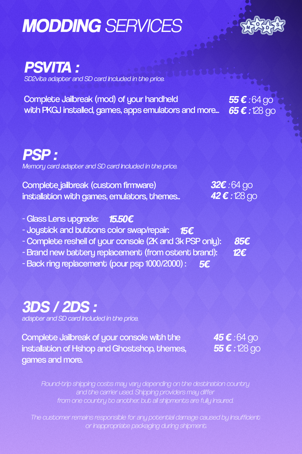 PSP Modding Service
